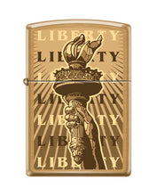 Load image into Gallery viewer, Zippo Lighter- Personalized for US Patriotic Liberty Torch Z5508