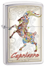 Load image into Gallery viewer, Zippo Lighter - Personalized Custom Message Engraved Windproof Astrological Sign Zodiac Lighter Brushed Chrome