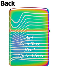 Load image into Gallery viewer, Zippo Lighter- Personalized Message for Geometric Patterns Wavy Pattern 48775