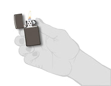 Load image into Gallery viewer, Zippo Lighter - Personalized Customize Message Engrave on Slim Size Windproof Lighter (Black Ice #20492)