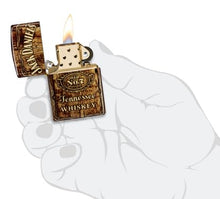 Load image into Gallery viewer, Zippo Lighter - Custom Engraved with Your Message for Jack Daniel's® Barrel Design 540 Tumbled Brass Pocket Lighter 46278