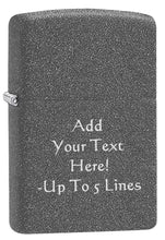 Load image into Gallery viewer, Zippo Lighter - Personalized Message Engraved on Backside Colored Windproof Lighter Iron Stone 211