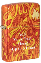 Load image into Gallery viewer, Zippo Lighter - Custom Message Engrave on Fire Design - 540 Fusion 48981