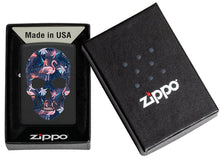 Load image into Gallery viewer, Zippo Lighter - Personalized Customize Message Engrave on Backside for Skull Emblem Design Part1 (Flamingos Skull #49771)
