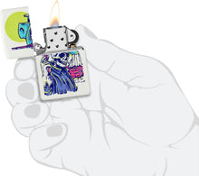 Load image into Gallery viewer, Zippo Wild West Skeleton Design White Matte Pocket Lighter