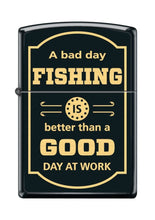 Load image into Gallery viewer, Zippo Lighter- Personalized Engrave for Bad Day Good Day Fishing #Z5293