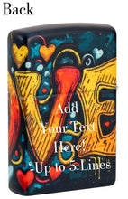 Load image into Gallery viewer, Zippo Lighter - Customized Message on Love Mural 540 Matte Pocket Lighter 46283