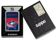 Load image into Gallery viewer, Zippo Lighter - Personalized Customize Message Engrave on Backside for Columbus Blue Jackets NHL Team 48036