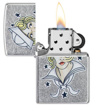 Load image into Gallery viewer, Zippo Lighter - Personalized Custom Message Engraved on Backside for Special Designs Windproof Lighter (Sailor Girl Tattoo 49789)