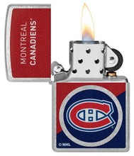 Load image into Gallery viewer, Zippo Lighter - Custom Engraved with Your Message for NHL Montreal Canadiens 2024 Street Chrome Pocket Lighter 46196