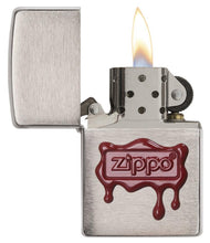 Load image into Gallery viewer, Zippo Lighter - Personalized Message Engraved on Backside Red Wax Seal Zippo Logo #29492
