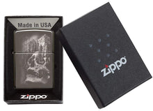 Load image into Gallery viewer, Zippo Lighter - Personalized Custom Message Engraved on Back for Skull Mountain Design Windproof Zippo Lighter #49141
