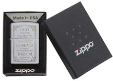 Load image into Gallery viewer, Zippo Lighter- Personalized Engrave Cross Prayer Design Serenity Prayer 28458