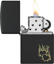 Load image into Gallery viewer, Zippo Lighter - Customized Message Hearts Fire, Engraved - Black Matte 46004