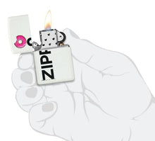 Load image into Gallery viewer, Zippo Lighter - Custom Engraved with Your Message - Frosted Zippo Design - White Matte 46240