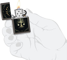 Load image into Gallery viewer, Zippo Lighter - Customized Message Tree of Life Mystic Nature - Black Ice 48636
