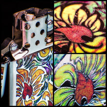 Load image into Gallery viewer, Zippo Lighter - Personalized Customize Message Engrave on Slim Size Windproof Lighter (Floral Fusion #29702)