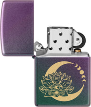 Load image into Gallery viewer, Zippo Lotus Moon Design Iridescent Pocket Lighter