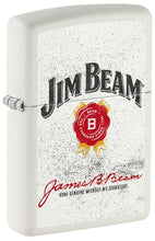 Load image into Gallery viewer, Zippo Lighter - Custom Engraved with Your Message for Jim Beam Rosette Design White Matte Pocket Lighter 46306