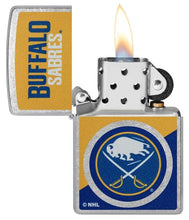 Load image into Gallery viewer, Zippo Lighter - Custom Engraved with Your Message for NHL Buffalo Sabres 2024 Street Chrome Pocket Lighter 46183