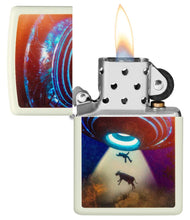 Load image into Gallery viewer, Zippo Lighter- Personalized Message Engrave Glow in The Dark UFO #49838