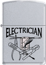 Load image into Gallery viewer, Zippo Lighter - Electrician Satin Chrome Windproof Lighter #Z281