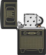Load image into Gallery viewer, Zippo Vintage TV Design Black Matte Pocket Lighter