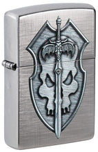 Load image into Gallery viewer, Zippo Lighter- Personalized Message for Dragon Medieval Sword and Shield 48372