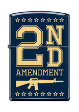 Load image into Gallery viewer, Zippo Lighter - Second 2nd Second Amendment American Right Navy Matte #Z5295