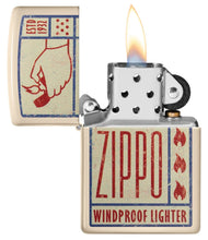 Load image into Gallery viewer, Zippo Lighter - Personalized Customize Message Engrave on Backside for Zippo Brand Design Logo Lighter (Retro Poster Design 48397)