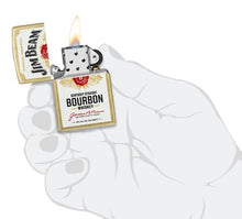 Load image into Gallery viewer, Zippo Lighter - Custom Engraved with Your Message for Jim Beam Label Design Regular Street Brass Pocket Lighter 46305