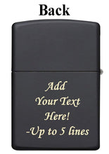 Load image into Gallery viewer, Zippo Lighter- Personalized Message for Heart of The Tree Blackight #Z6008
