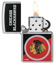 Load image into Gallery viewer, Zippo Lighter - Custom Engraved with Your Message for NHL Chicago Blackhawks 2024 Street Chrome Pocket Lighter 46186