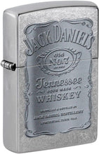 Load image into Gallery viewer, Zippo Jack Daniel's Silver Logo Street Chrome Pocket Lighter