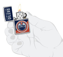 Load image into Gallery viewer, Zippo Lighter - Custom Engraved with Your Message for NHL Edmonton Oilers 2024 Street Chrome Pocket Lighter 46192