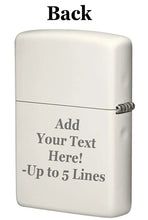 Load image into Gallery viewer, Zippo Lighter - Personalized Custom Message Engrave on Classic with Zippo Logo Windproof Lighter