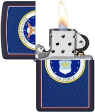 Load image into Gallery viewer, Zippo Lighter - Customized Message on U.S. Air Force™ Navy Matte Pocket 46488
