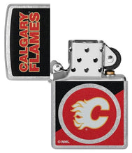 Load image into Gallery viewer, Zippo Lighter - Custom Engraved with Your Message for NHL Calgary Flames 2024 Street Chrome Pocket Lighter 46184