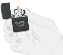 Load image into Gallery viewer, Zippo Lighter - Customized Message on 1941 Replica Black Crackle® Pocket 46567