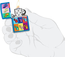 Load image into Gallery viewer, Zippo Lighter - Personalized Customize Message Engrave on Backside for Zippo Brand Design Logo Lighter (Pop Art Collage 48722)