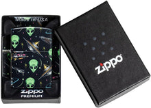 Load image into Gallery viewer, Zippo Lighter - Customized Message Alien Pattern 540 Matte Pocket Lighter 46561