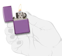 Load image into Gallery viewer, Zippo Lighter - Personalized Message Engraved on Backside Colored Windproof Lighter Purple 24747
