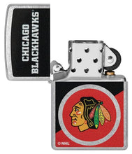 Load image into Gallery viewer, Zippo Lighter - Custom Engraved with Your Message for NHL Chicago Blackhawks 2024 Street Chrome Pocket Lighter 46186
