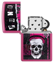 Load image into Gallery viewer, Zippo Lighter - Custom Engraved with Your Message - Punk Skull Design - Frequency 46430