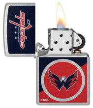 Load image into Gallery viewer, Zippo Lighter - Custom Engraved with Your Message for NHL Washington Capitals 2024 Street Chrome Pocket Lighter 46211