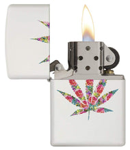Load image into Gallery viewer, Zippo Lighter - Customize Message Engrave for Colorful Floral Leaf Design #29730