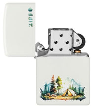 Load image into Gallery viewer, Zippo Lighter - Custom Engraved with Your Message - Nature Retreat Design - White Matte 46474