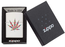 Load image into Gallery viewer, Zippo Lighter - Customize Message Engrave for Colorful Floral Leaf Design #29730