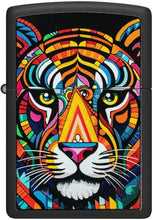 Load image into Gallery viewer, Zippo Lighter - Customized Message on Tiger Stripes Black Matte Pocket 46235