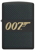 Load image into Gallery viewer, Zippo Lighter - Custom Engraved with Your Message for James Bond 007™ Design Black Matte Pocket Lighter 46297